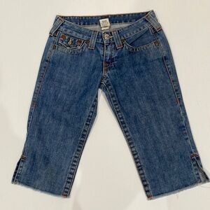 True Religion Blue Women's Bermuda Shorts